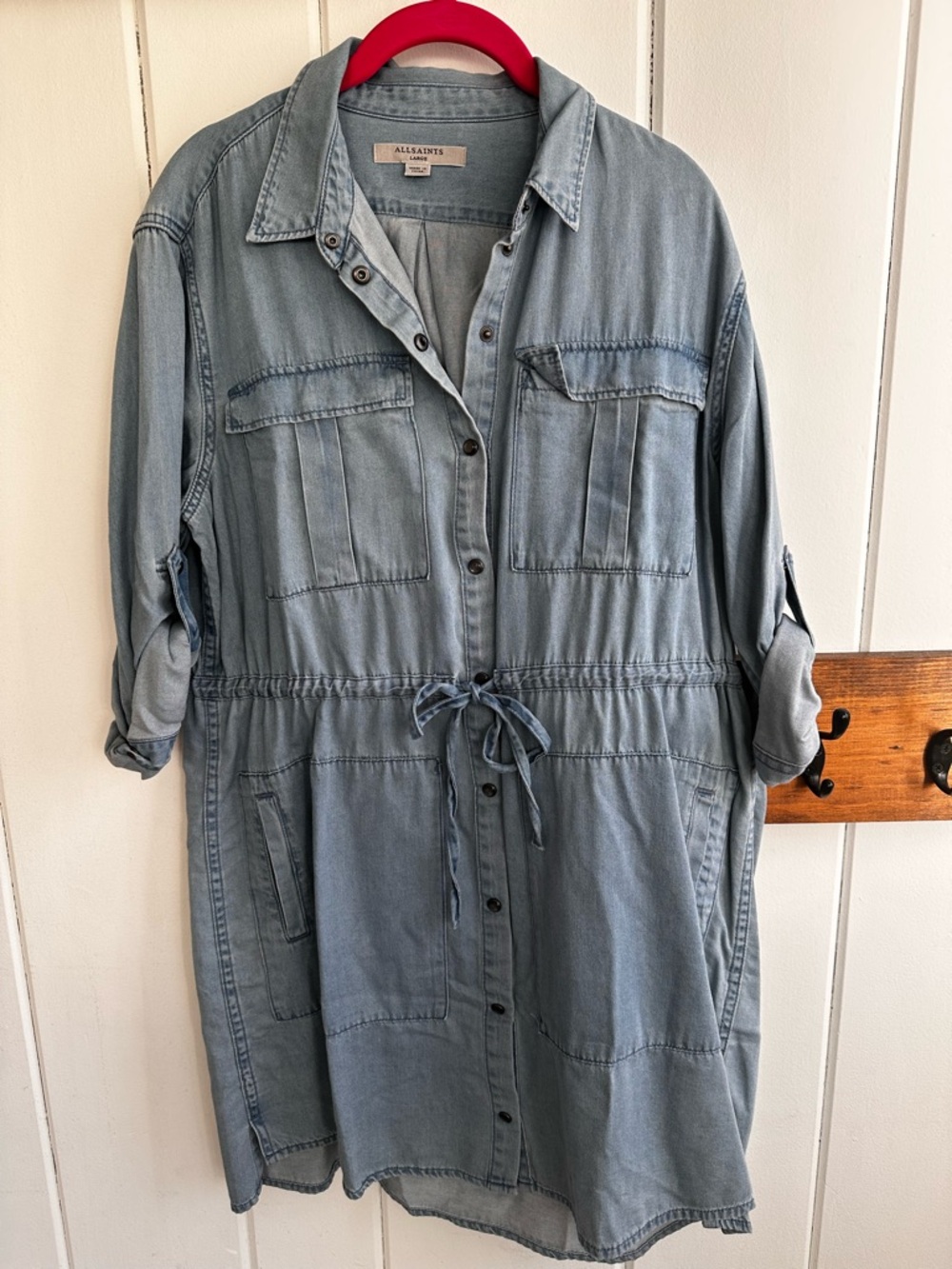 AllSaints Light Blue Denim Shirt